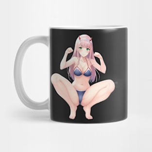 Zero Two From Darling In The Franxx, Swimsuit, Paw Pose, Ecchi Mug